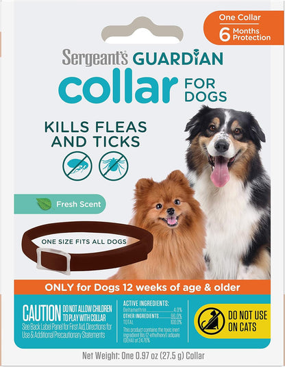 Sergeant's Guardian dog flea collar inside box
