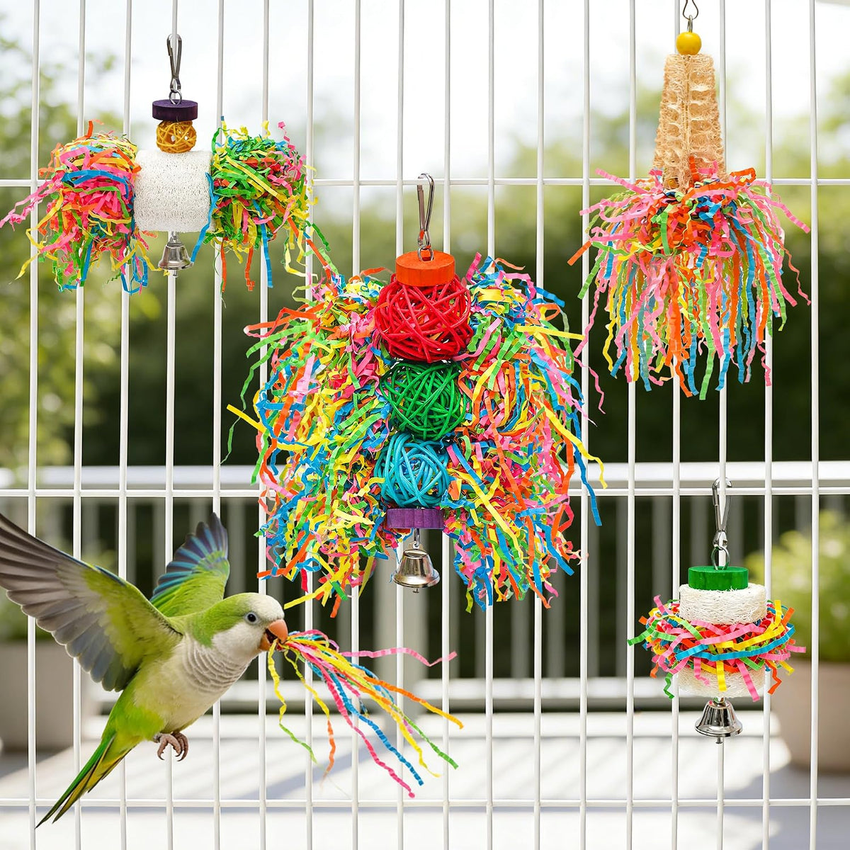 Safe non toxic wooden bird toys for budgies