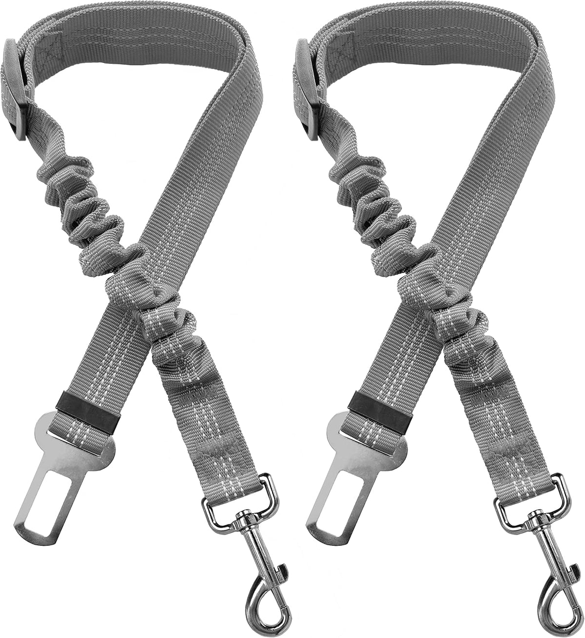 Close up of rotating metal clasp for pet harness