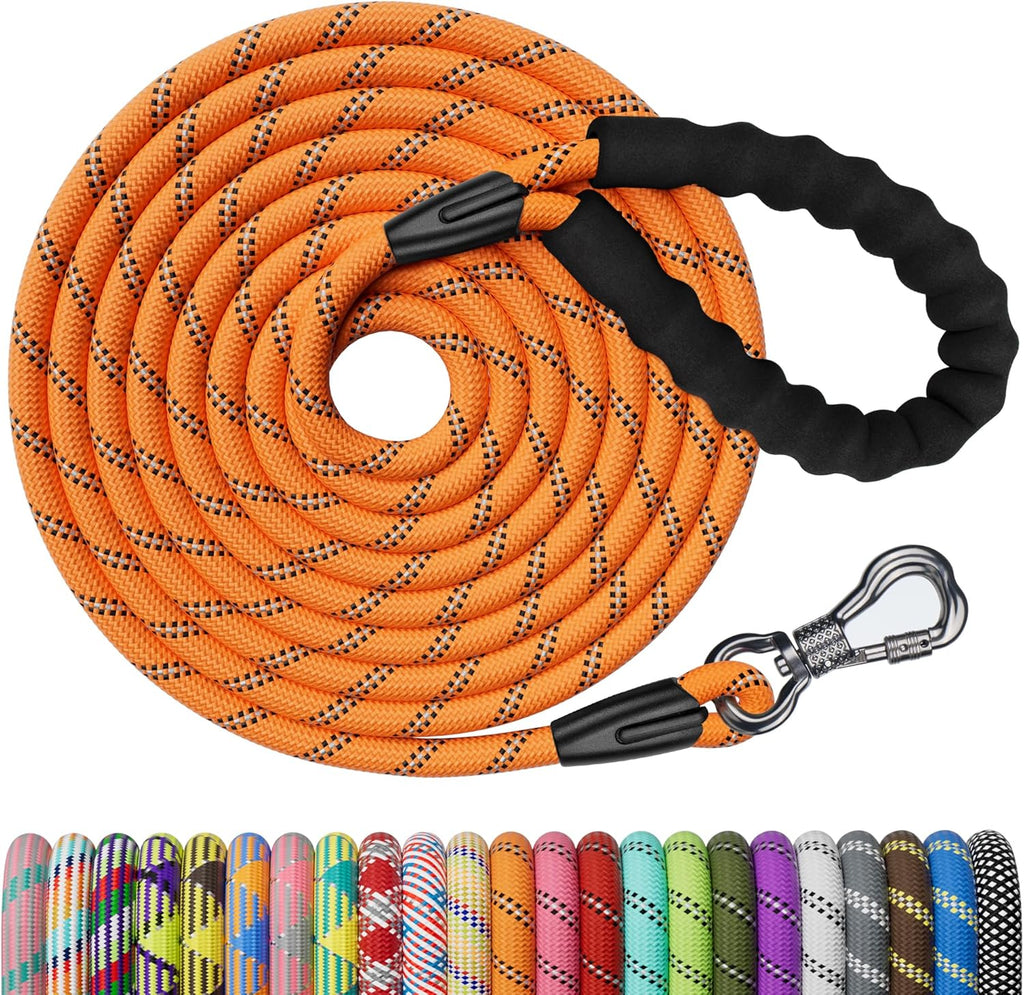 NTR 30FT Puppy Leash, Nylon Rope Long Dog Leash with Swivel Lockable Hook and Comfortable Padded Handle, Dog Line Tether for Small Medium Large Dogs Training, Playing, Camping, or Backyard - Image 13