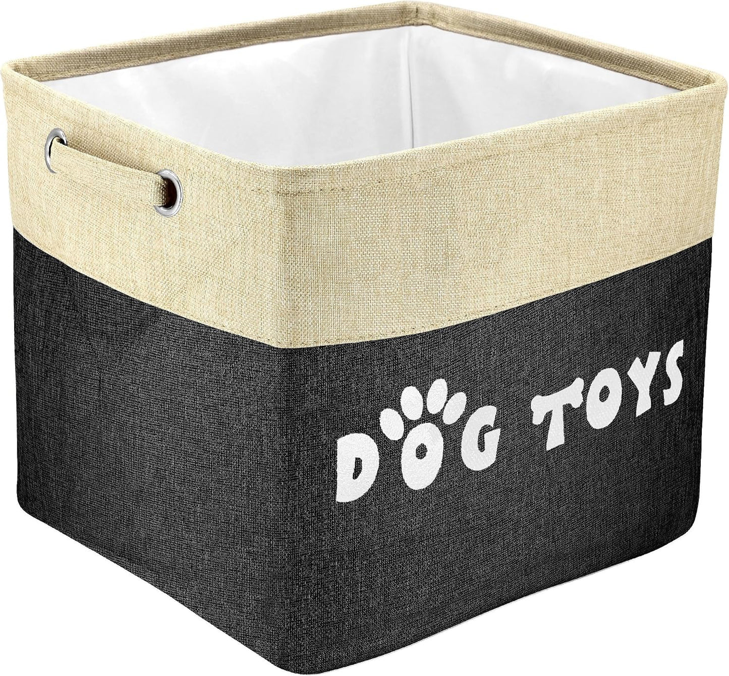 PET ARTIST Dog Toy Basket, Collapsible Dog Toy Bin Box with Comfortable Handles, Large Pet Toy Storage Basket Organizer for Accessories, Toys,Coat & Clothing,Blanket Leash (Brown, M:15"x11"x9") - Image 15
