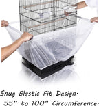 Tamu style Bird Cage Seed Catcher, Stretchy Mesh Skirt, 55-100 inch, White - Image 6