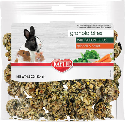 Kaytee 4.5 ounce small animal superfood granola bites texture