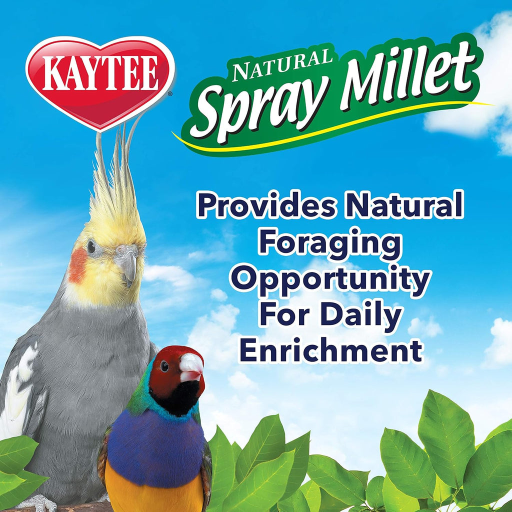 Back of Kaytee Millet Sprays packaging showing nutritional info