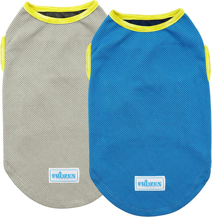 KYEESE 2Pack Dog Cooling Shirt, Breathable Dog Shirt for Small Dogs, Sun Protection Dogs Cooling Vest Tank Top, Lightweight Soft Sleeveless Summer Pet Clothes, Polar Bear+Ice, M - Image 10