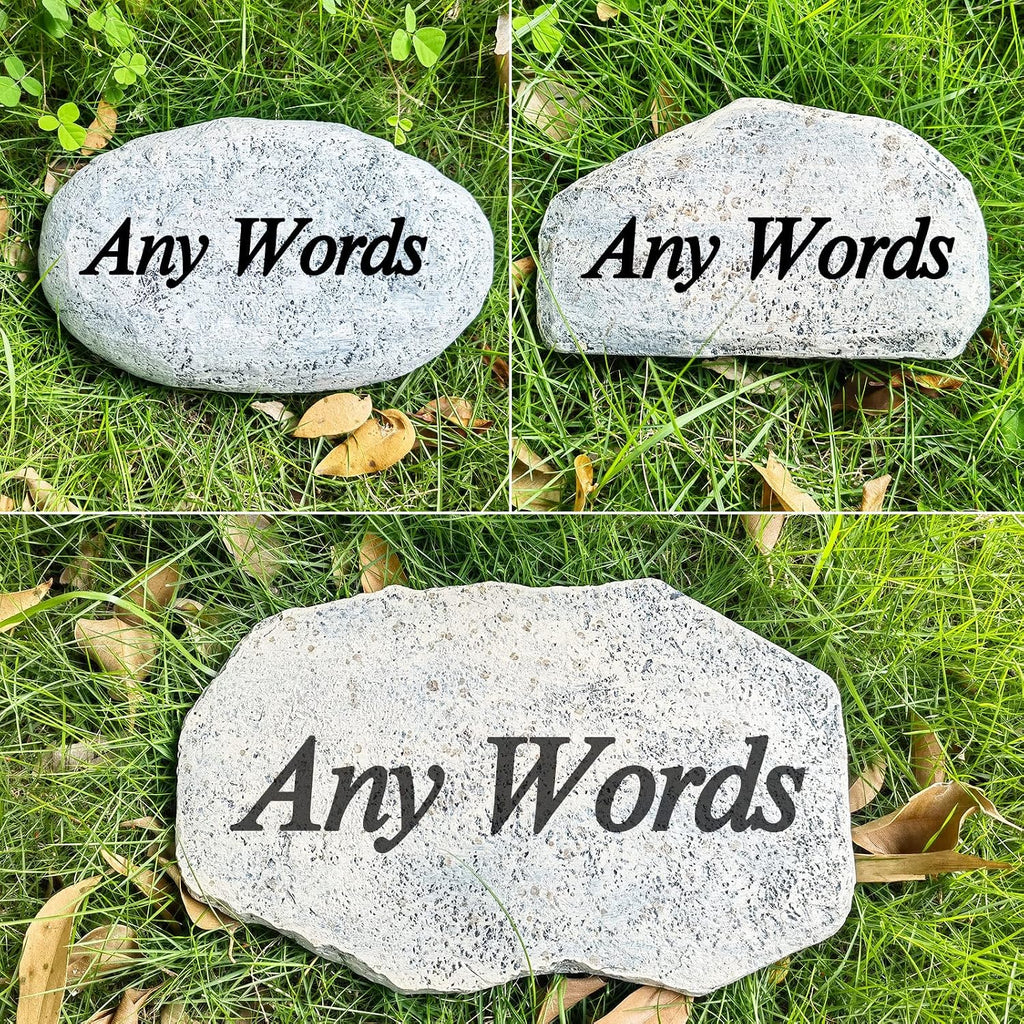 Zatanmulo Personalized Pet Memorial Stone, Garden Memorial Stone Personalized, Cat Headstone, Cat Tombstone, Memorial Plaque Outdoor, Garden Stepping Stone (Cat) - Image 14