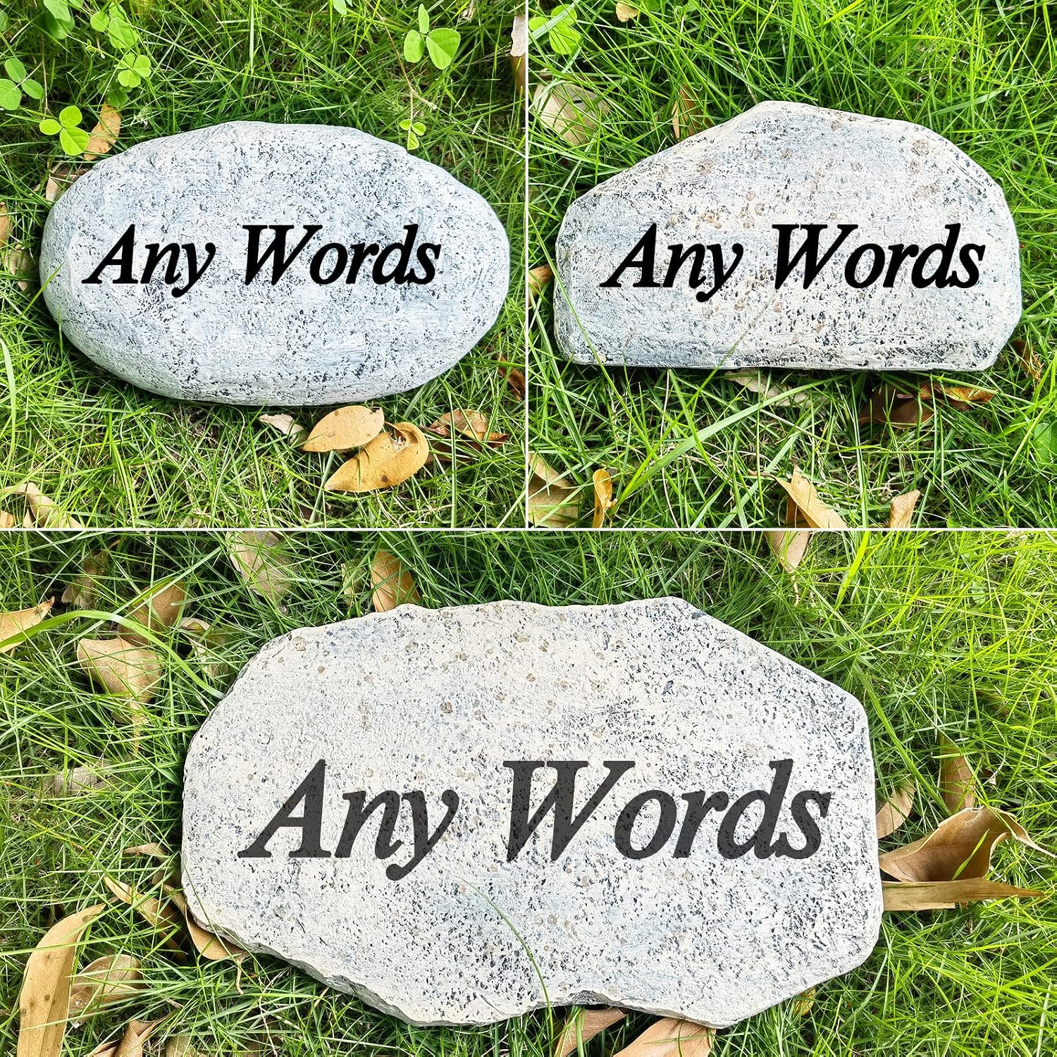 Zatanmulo Personalized Pet Memorial Stone, Garden Memorial Stone Personalized, Cat Headstone, Cat Tombstone, Memorial Plaque Outdoor, Garden Stepping Stone (Cat) - Image 14