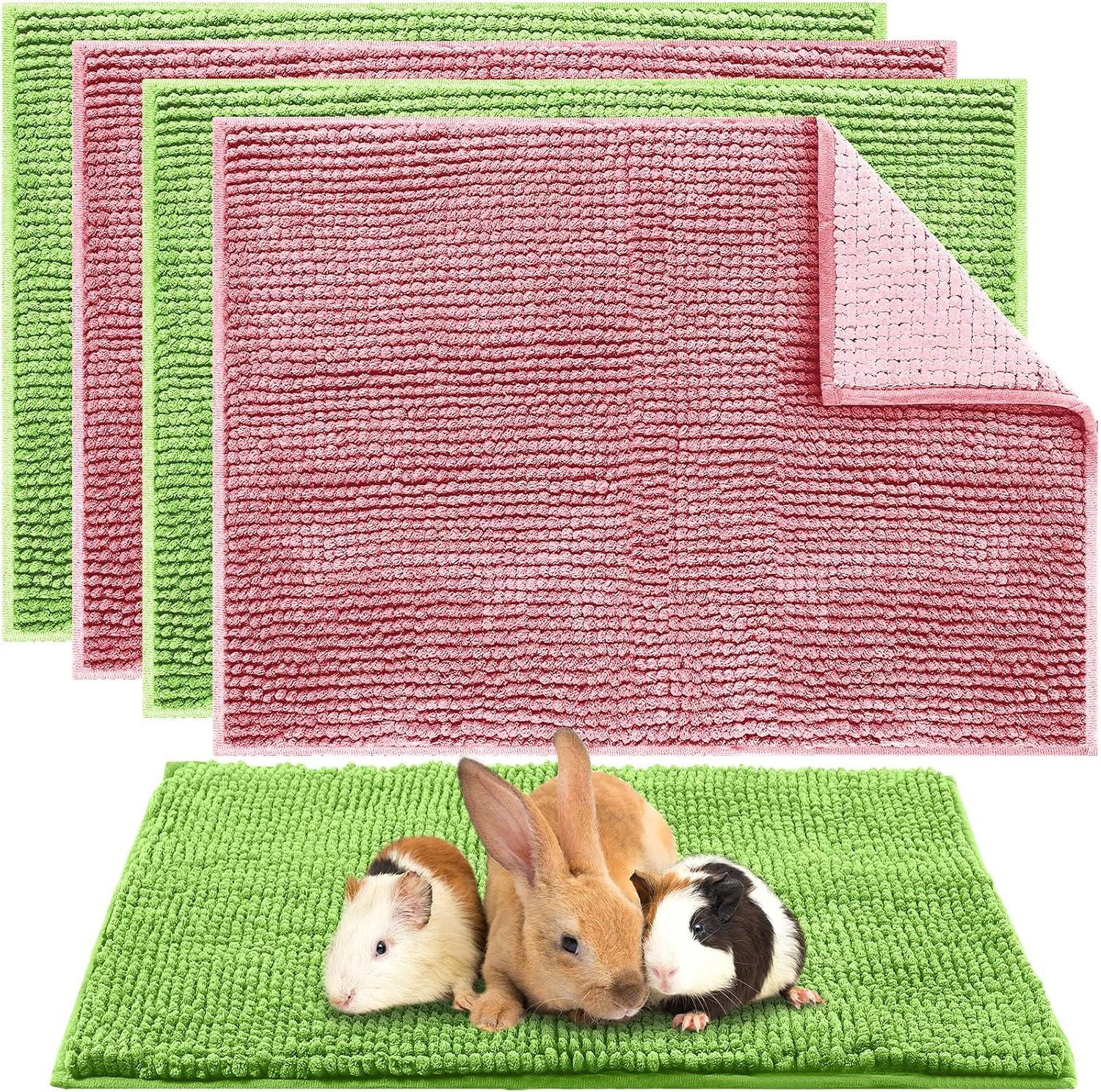 Amylove 4 pieces guinea pig cage liner set front view