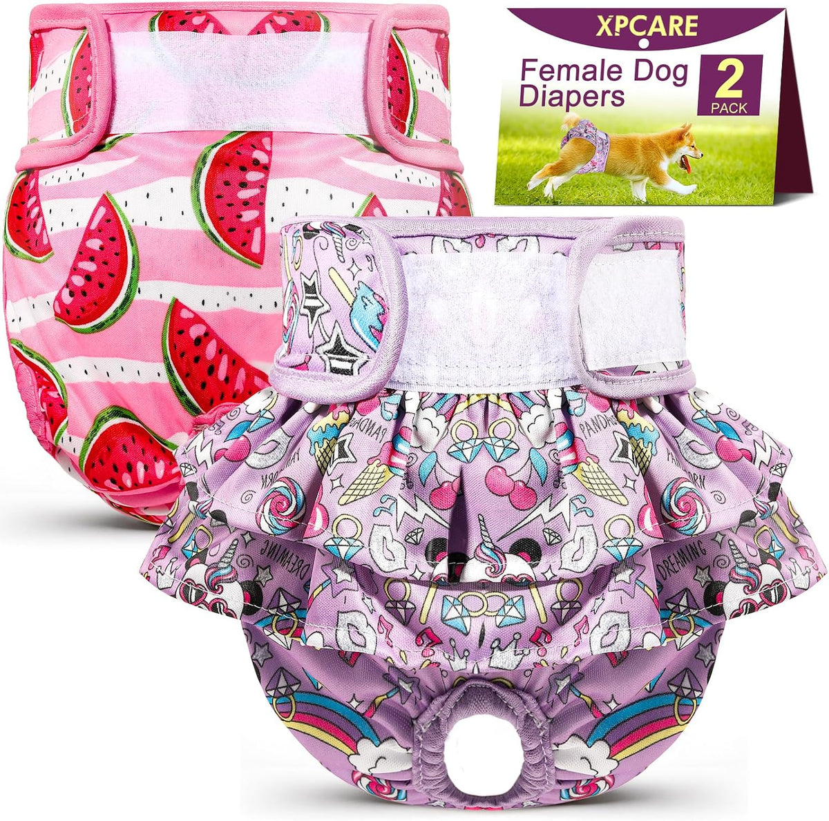 XPCARE 40 Count Disposable Female Dog Diapers, Super Absorbent, Leak Proof, Dog Diapers,Dog Period Diaper Female, for Incontinence, Estrus Female Dogs (Small) - Image 10