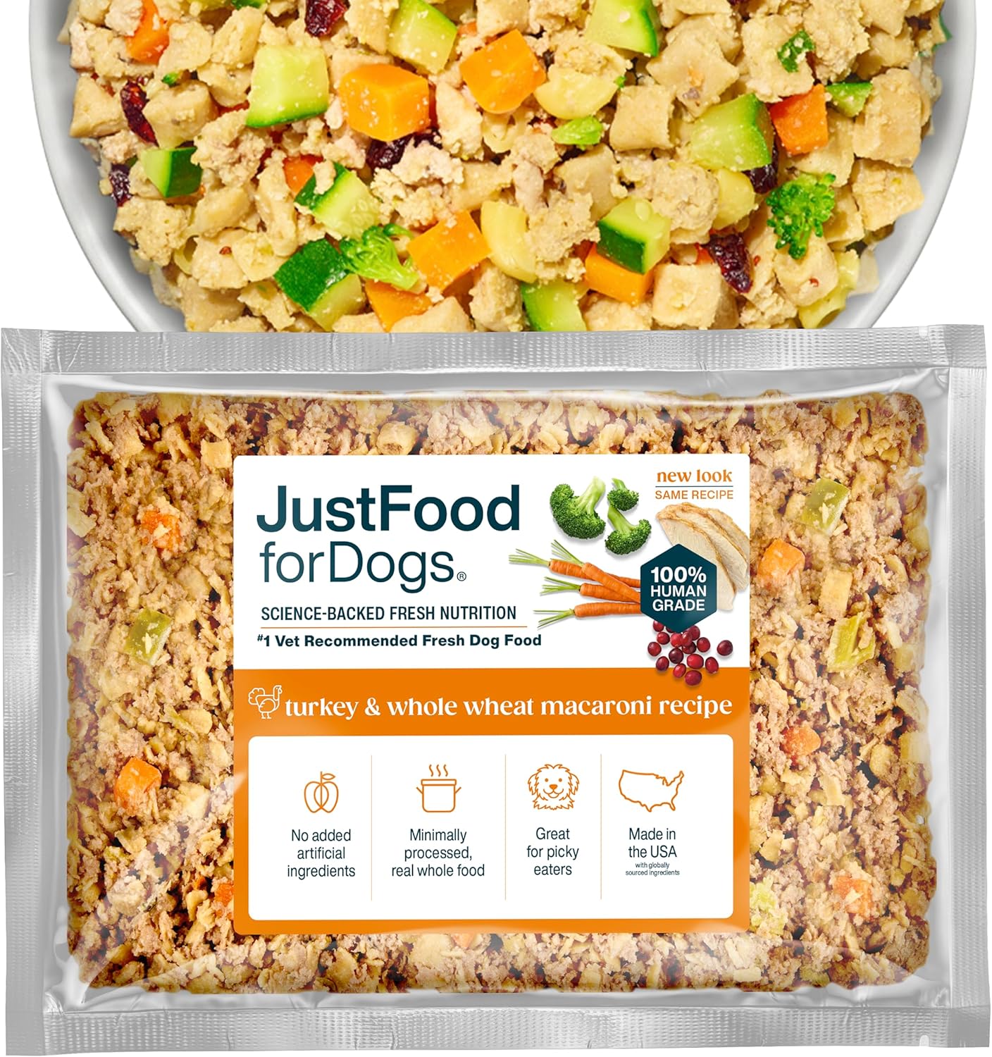 JustFoodForDogs Frozen Fresh Dog Food, Complete Meal or Topper, Chicken & Rice Human Grade Recipe, 18 oz (Pack of 7) - Image 15