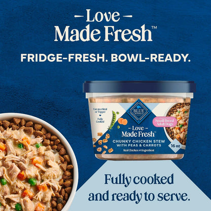 Comparison of Blue Buffalo Love Made Fresh tub size