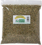 Close up view of the potent green herb mixture highlighting high quality texture and freshness.