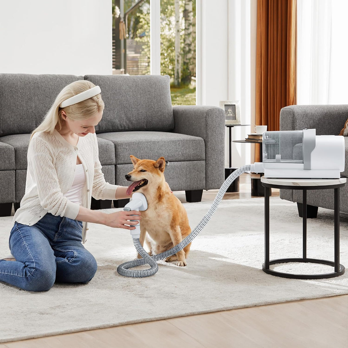 Newbulig five in one pet care vacuum cleaner showing the large two point five liter dust cup.
