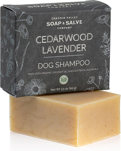 Natural dog grooming essentials and shampoo bar