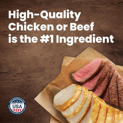 Blue Buffalo Homestyle Recipe Chicken Dinner adult dog wet food can with real ingredients label