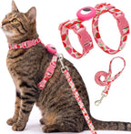 Secure tracking pocket on the back of the cute tribal print pet harness