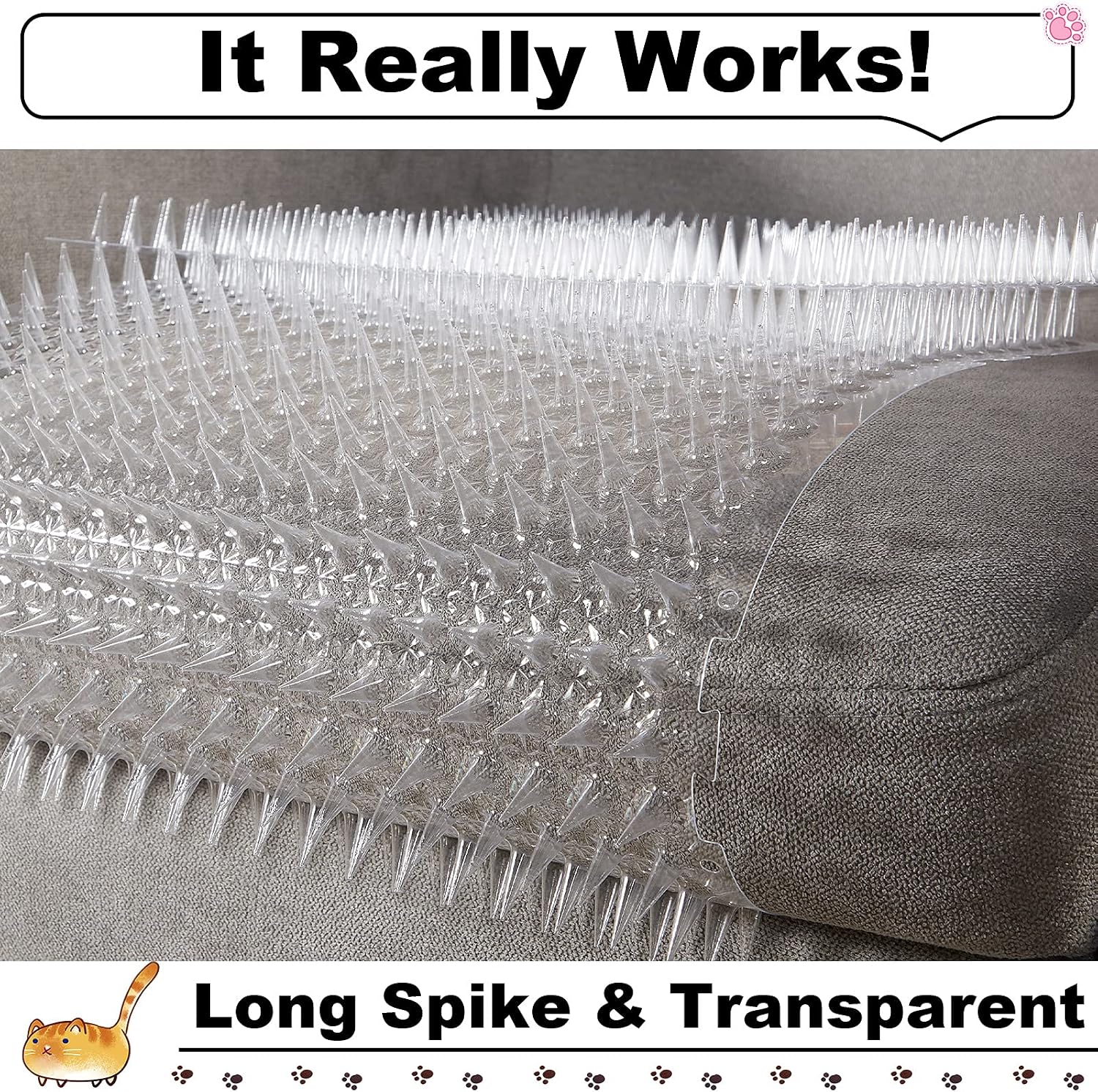 Nuanchu clear plastic spike mats for home garden protection