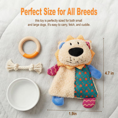 Side profile of Nyktavos no-stuffing dog toy