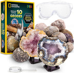 Blue Marble National Geographic break open ten premium geodes science kit front view box