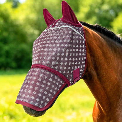 BARN & STABLE Fine Mesh Horse Fly Mask with Ears Lightweight UV Protection Fly Mask for Horses Large 3D Eye Space with Soft Fleece Trim Adjustable Straps - Image 11