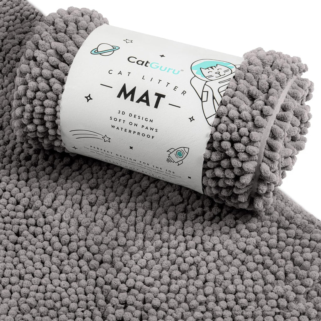 CatGuru heavy duty cat litter trapping mat lifestyle shot