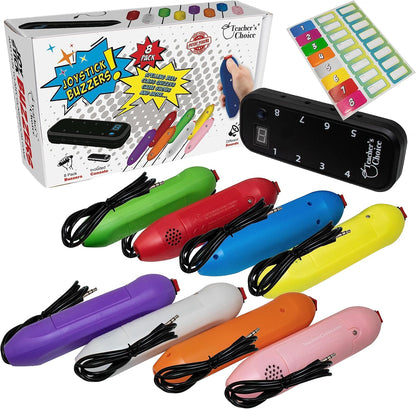 Teachers Choice 8 Color Handheld Buzzer Game System front view