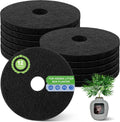 Saillong 12 pack cat litter box replacement carbon filters front view showing round charcoal pads