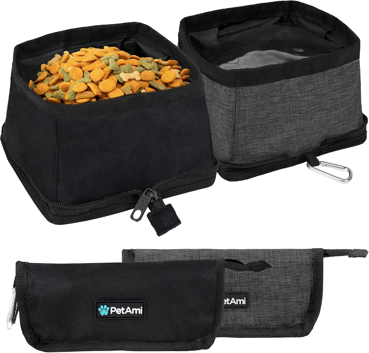 PetAmi Collapsible Dog Bowls 2 Pack, Food and Water Bowls Travel Set, Portable Pet Dish No Spill, Foldable Lightweight BPA Free Leakproof Bowls, Camping Hiking Walking Outdoor Gear Accessories, Blue - Image 12
