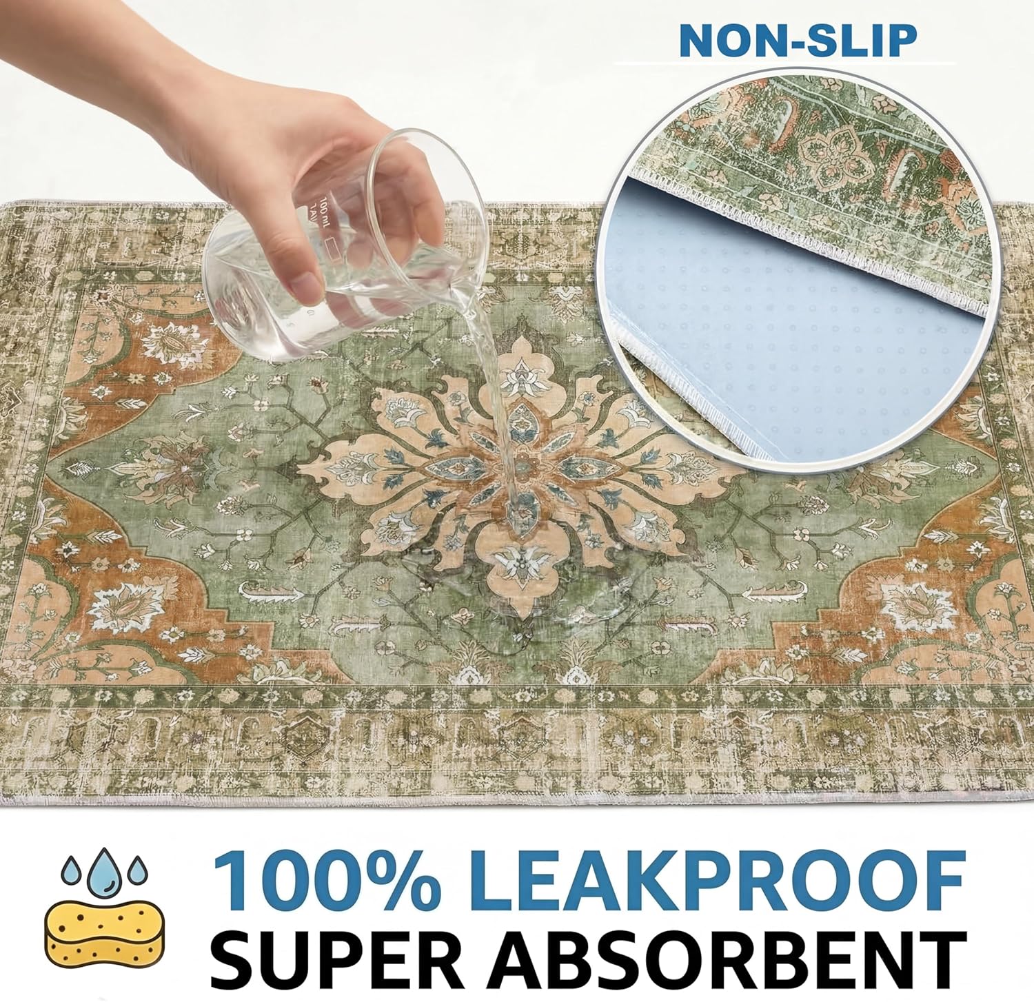Non-slip silicone paw grip backing on FXO training mat