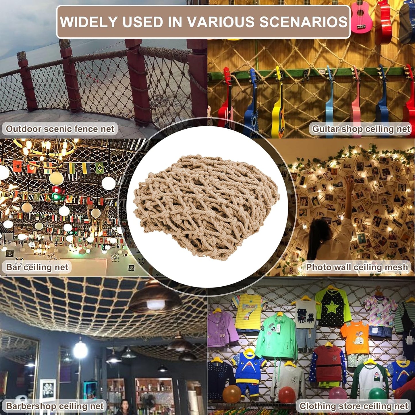 Detailed view of durable multi-strand jute fiber texture