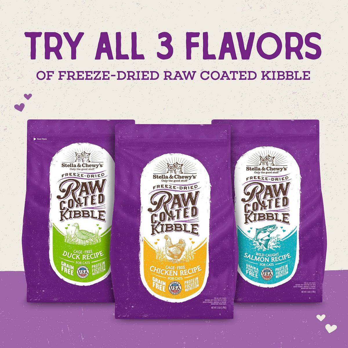 Stella & Chewy's Raw Coated Cat Food - High Protein, Grain-Free Kibble with Wild-Caught Salmon - Premium Digestive Support with Probiotics - Natural Small Kibble - Perfect for Picky Eater - 10 lb Bag - Image 8