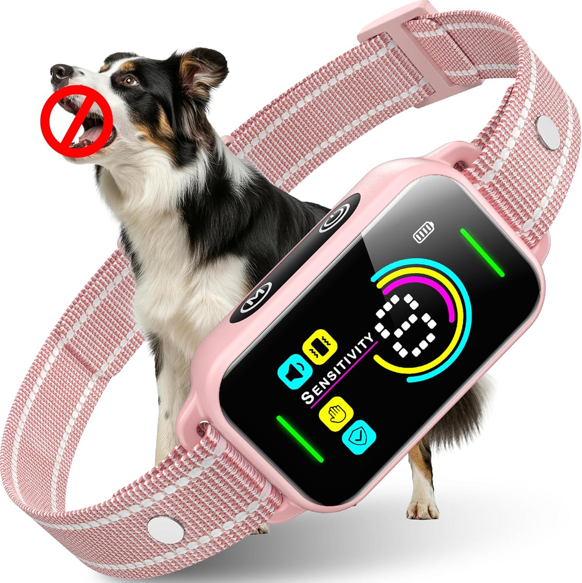DINJOO Smart Bark Collar - Rechargeable Anti Barking Training Collar with 8 Adjustable Sensitivity, Beep & Shock (Dark Black) for Large, Medium & Small Dogs - Image 9