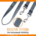 Premium weather proof dual pet walking leash extension close up view.