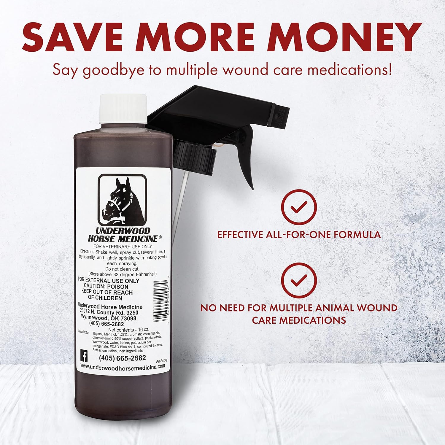 Underwood Horse Medicine authentic imported wound care supply