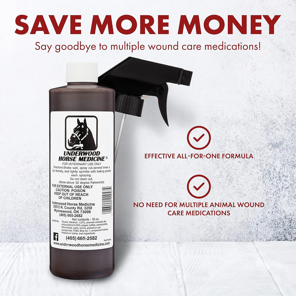 Underwood Horse Medicine authentic imported wound care supply