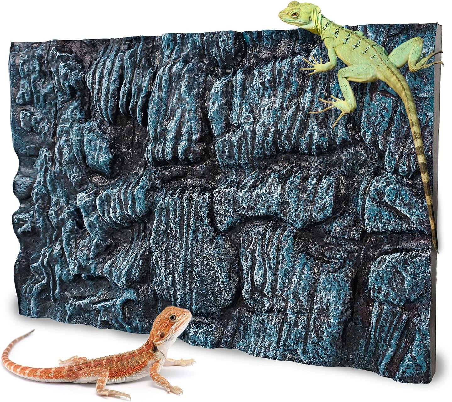 17.7x11.8in Rock Terrarium Background,3D Reptile Tank Background Board,Amphibian Stereo Backdrop Wall,Lizard Snake Gecko Spider Turtle Fish pet silo Background Decorative Panel(Grey) - Image 9