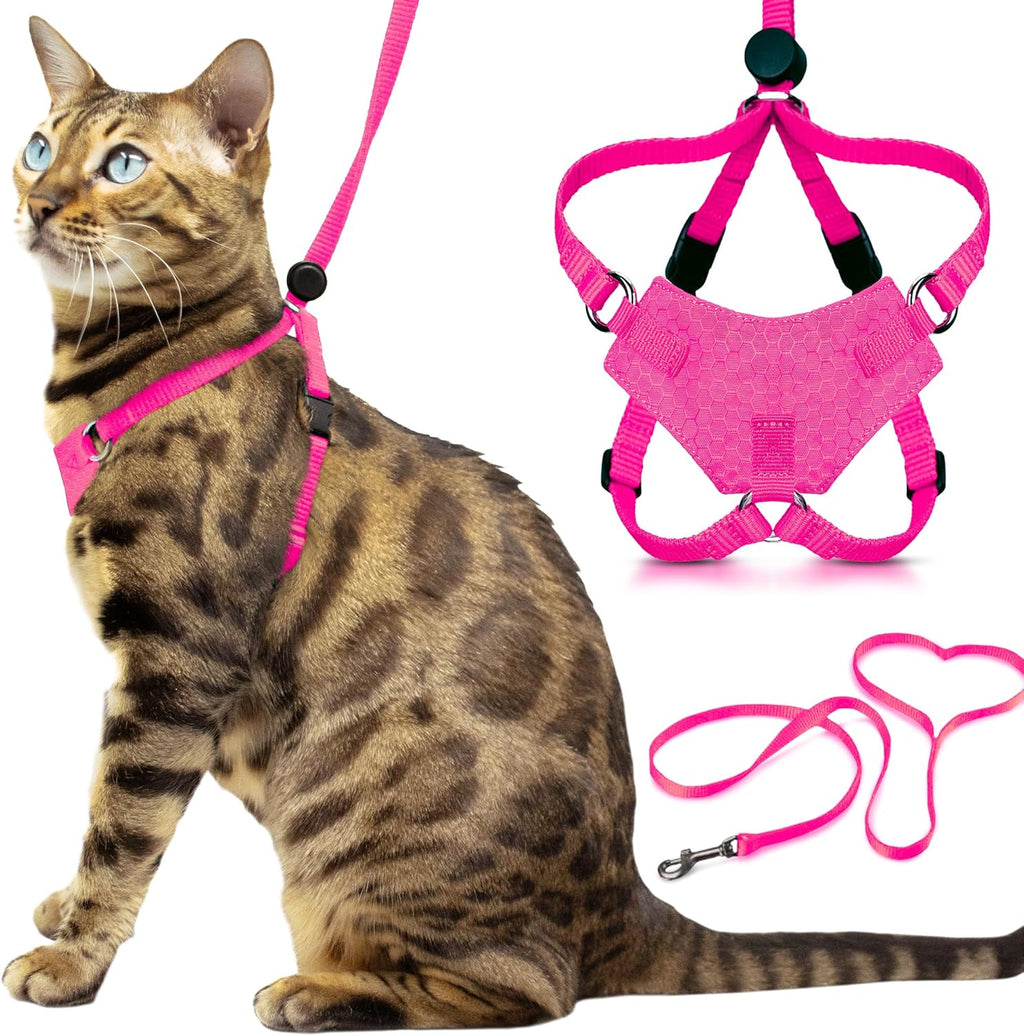 Houdini(TM) Escape Proof Cat Harness and Leash Set by OutdoorBengal - Black, Medium Cat Harness for Walking - Image 15