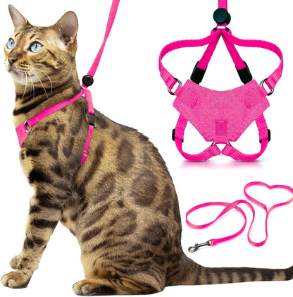 Houdini(TM) Escape Proof Cat Harness and Leash Set by OutdoorBengal - Black, Medium Cat Harness for Walking - Image 15