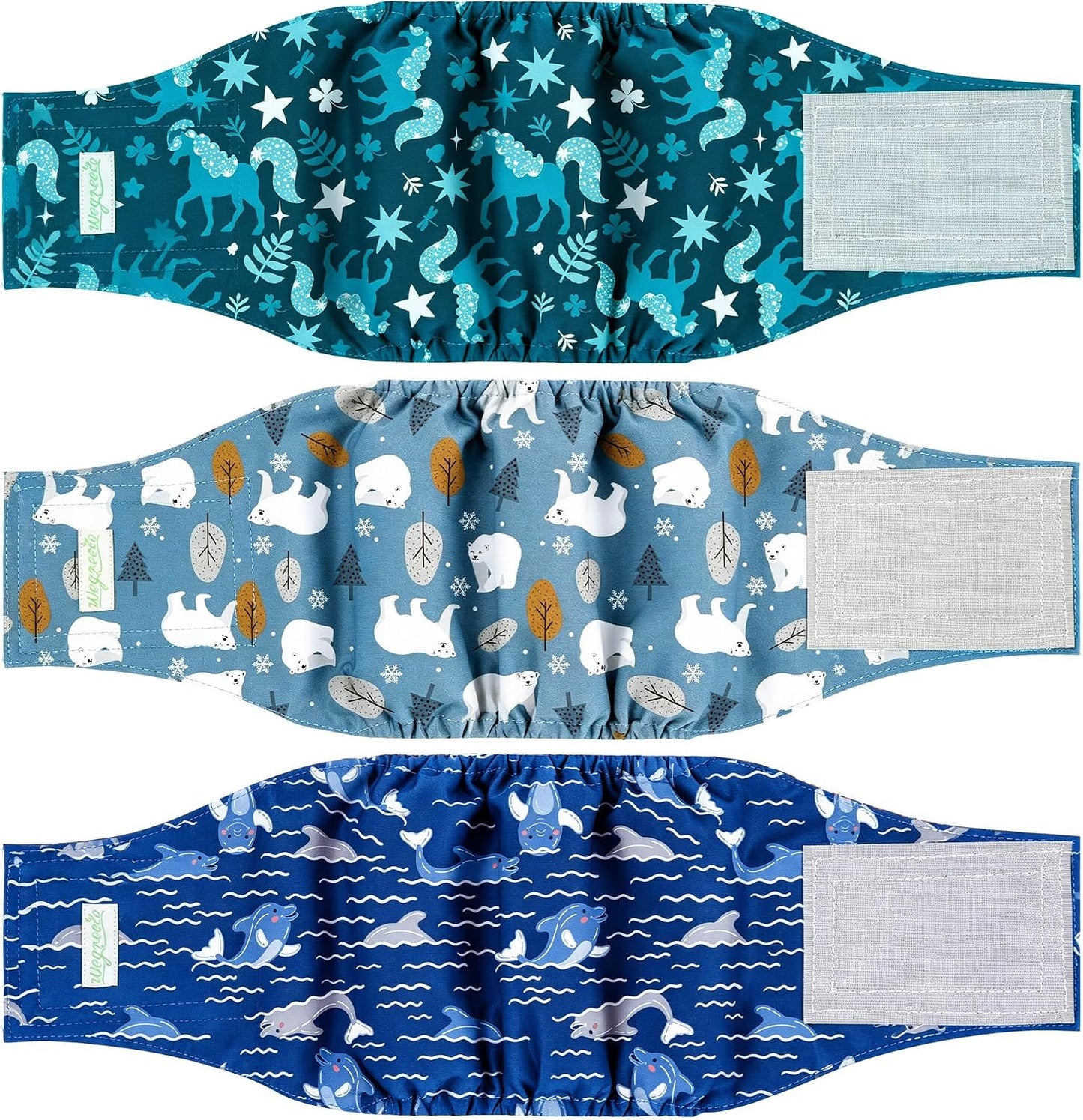 wegreeco Washable Male Dog Belly Band (Stylish Pattern) - Pack of 3 - Dog Diapers Male - Washable Male Dog Belly Wrap (Interstellar, Medium) - Image 9