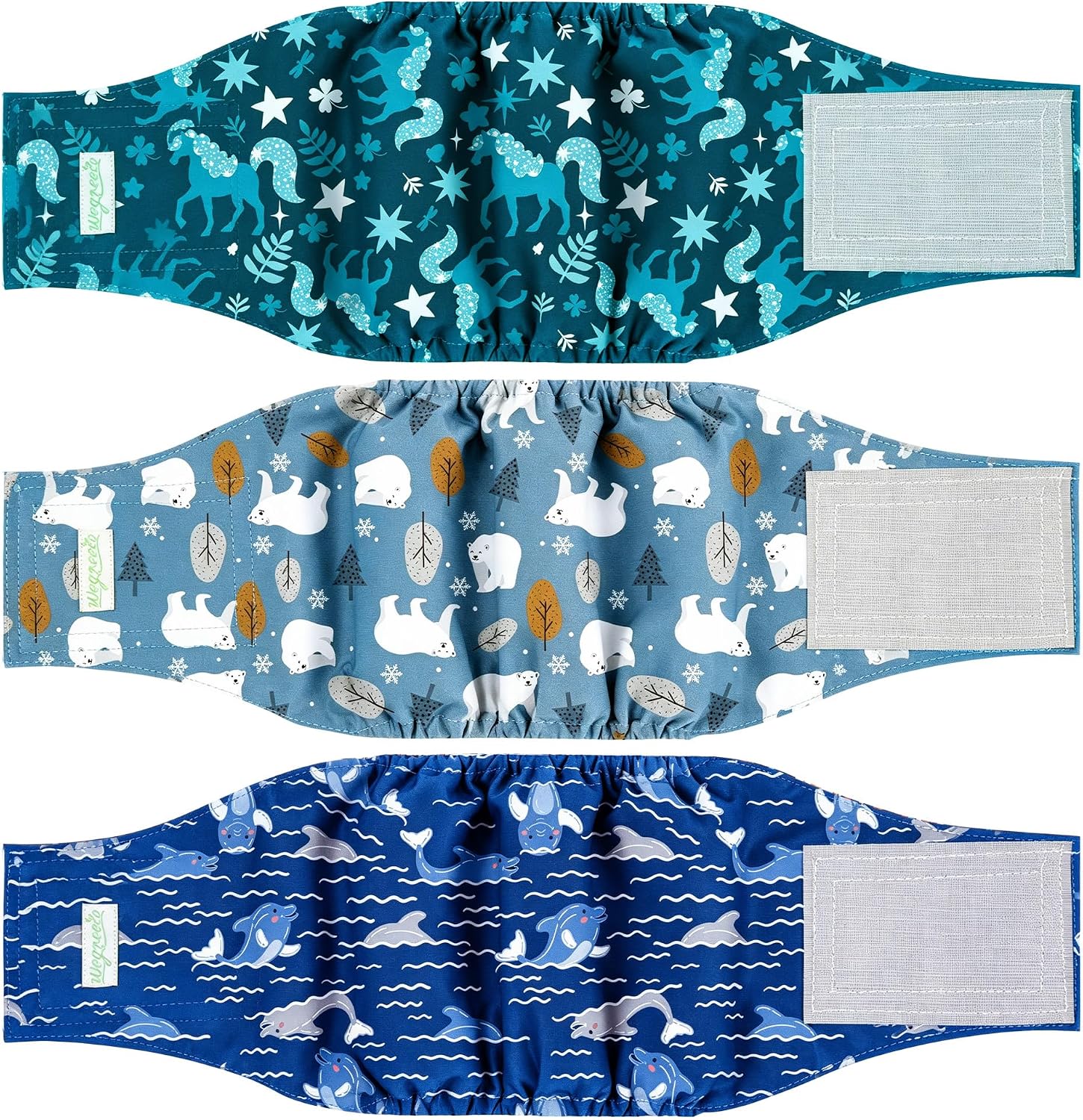 wegreeco Washable Male Dog Belly Band (Stylish Pattern) - Pack of 3 - Dog Diapers Male - Washable Male Dog Belly Wrap (Interstellar, Medium) - Image 9