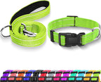Reflective Dog Collar with Safety Locking Buckle, Adjustable Soft Breathable Nylon Collars for Small, Medium and Large Dogs(Collar+Leash XS Width 5/8" Turquoise) - Image 13
