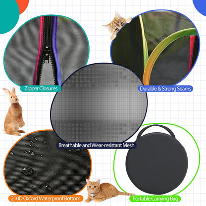 PLITTPETTS multi cat outdoor playpen with waterproof floor base