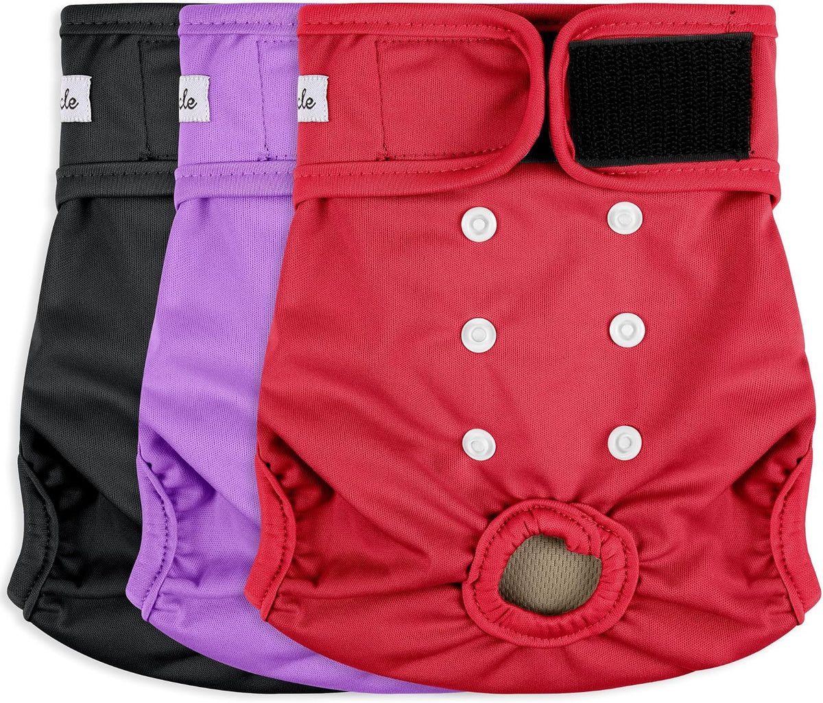Washable Female Dog Diapers - Premium Reusable Diapers for Doggie in Heat - Highly Absorbent Dog Diapers Female for Pet Incontinence with Adjustable Snaps (Pink, M) - Image 9