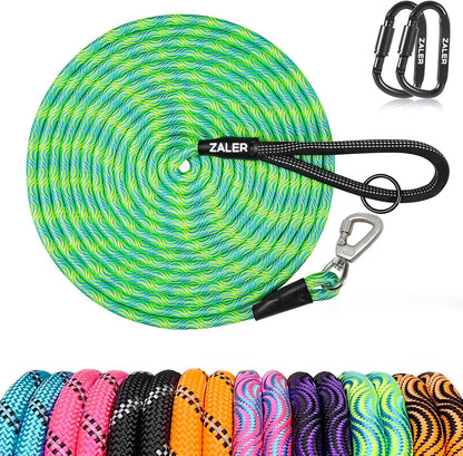 ZALER Long Dog Leash, 50 feet 30ft 20ft 15ft 10ft Dog Training Lead, Heavy Duty Check Cord Recall Leash for Dogs Training, Playing, Camping, or Backyard (30FT, Black Purple) - Image 12