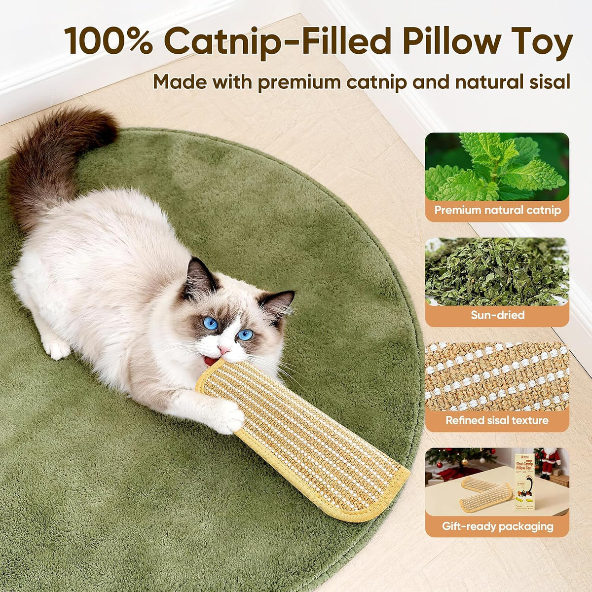 Close up of durable sisal fabric texture on cat toy