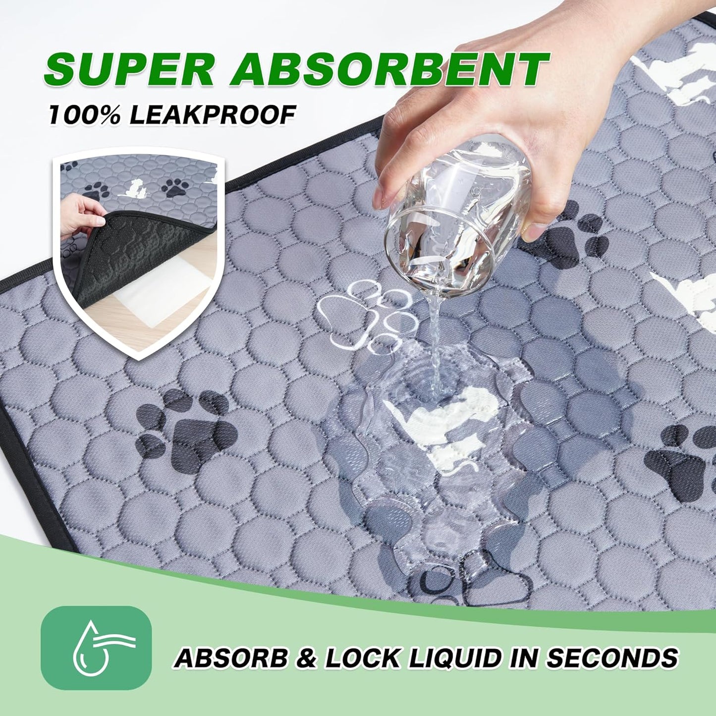 Close up of WanpeeGoo dog pad absorbent surface