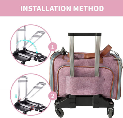 Mr. Peanut's Spinner Wheelbase Luggage Cart, Adding Rolling Functionality to Bags & Pet Carriers - Image 4