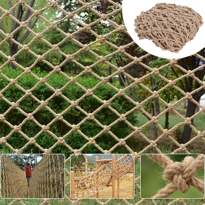 Cingfanlu safety hemp rope net installed on balcony railing