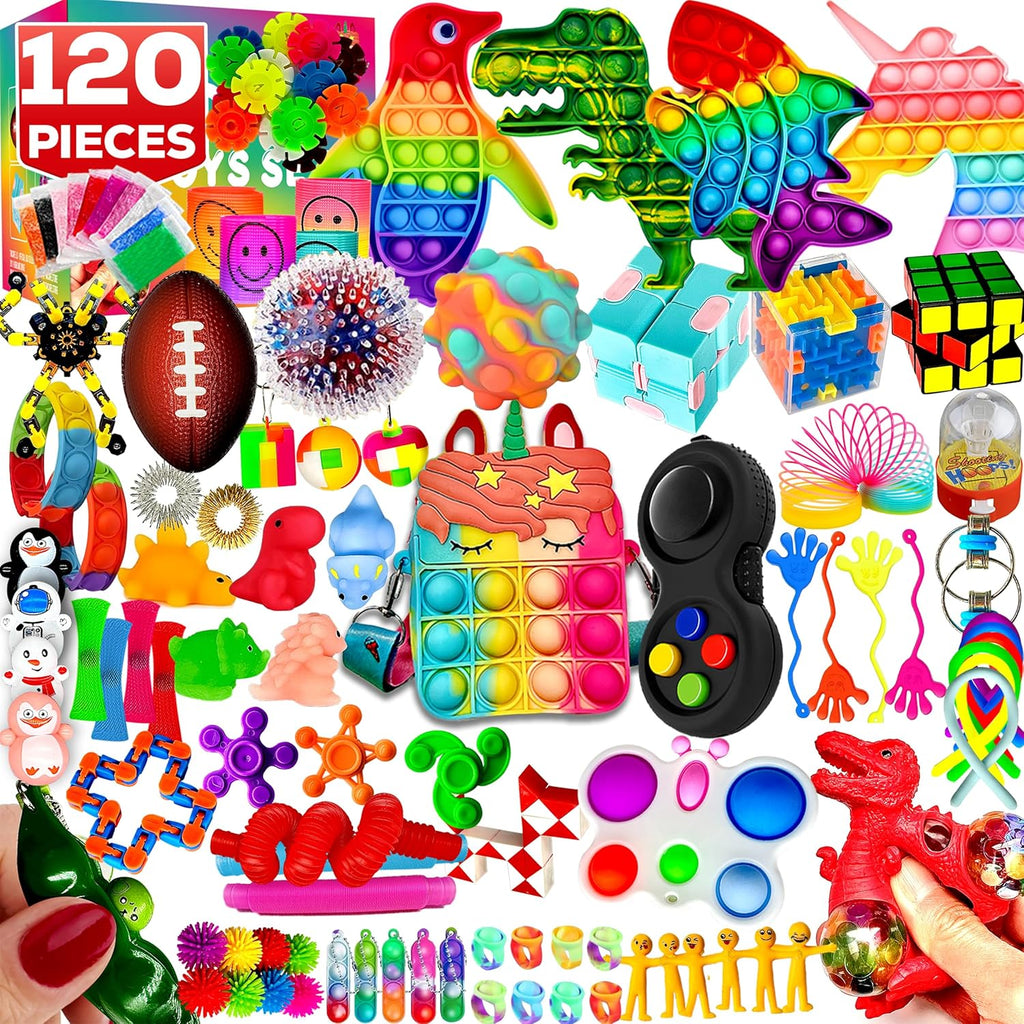 TwCare 120 pieces sensory fidget toy pack front view set