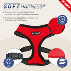 Puppia dog harness pink medium size branding